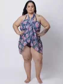 Women Plus Size Printed Sarong