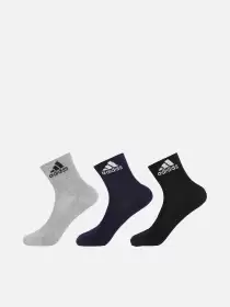 Men  Pack Of 3 Solid Ankle-Length  Socks