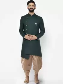 Men Solid Sherwani Set