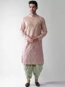 Men Printed Kurta with Dhoti Pants