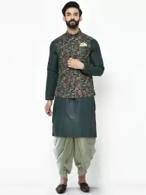 Men Printed Kurta with Dhoti Pants
