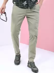 Men Slim Fit Chinos Trousers