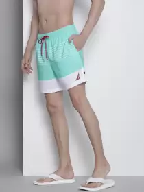 Men Striped Swim Shorts