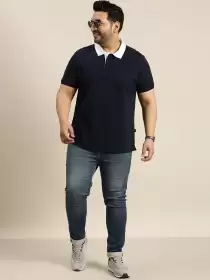 Plus Size Polo Collar T-shirt