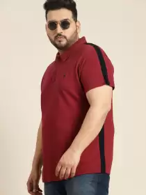 Plus Size Polo Collar T-shirt