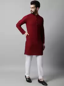 Men Pure Cotton Kurta Set