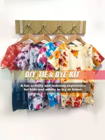 Kids Tie & Dyed DIY T-shirt Kit