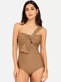 Women Solid Swimsuit