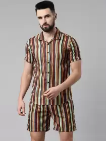 Men Striped Night suit