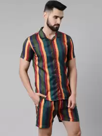 Men Striped Night suit