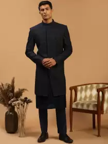 Men Printed Slim-Fit Sherwani Set