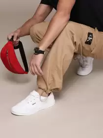 Men Pure Cotton Cargo Trousers