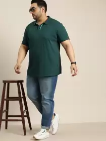 Men Plus Size Tapered Jeans