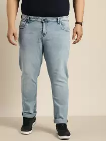 Men Plus Size Tapered Jeans