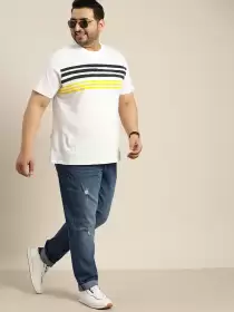Men Plus Size Tapered Jeans