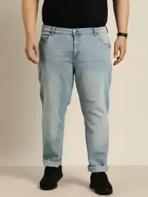 Men Plus Size Tapered Jeans