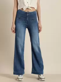 Women Wide Leg High-Rise Jeans