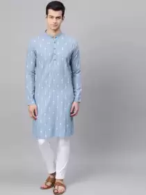 Men Pure Cotton Kurta Set