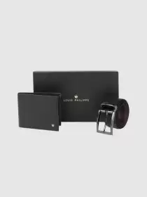 Men Leather Wallet & Belt Set