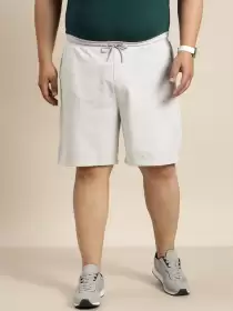 Men Plus Size Solid Shorts