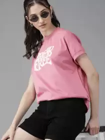 Women Typography Printed T-shirt