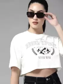 Cotton Boxy Crop T-shirt
