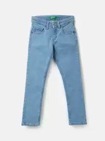 Boys Slim Fit Mid-Rise Jeans