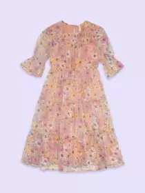 Bell Sleeves Floral Dress