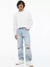 Men Cotton Loose Jeans