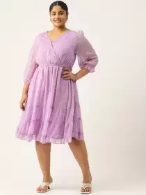 Plus Size Floral Chiffon Dress
