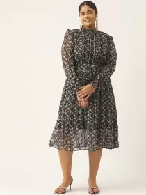 Plus Size Floral Midi Dress