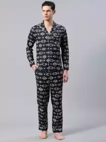 Men Printed Night Suit