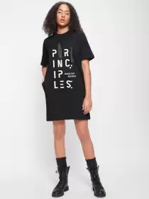 Printed T-shirt Cotton Dress - image 2