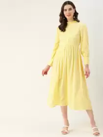 Pleated Midi Dress
