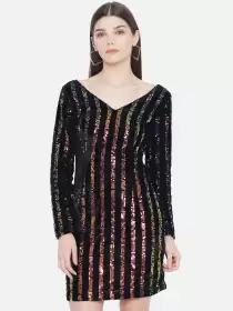 Embellished Mini Sheath Dress
