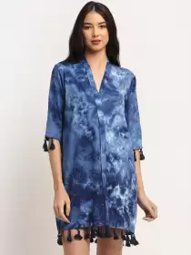 Printed Dyed Cover up Dress