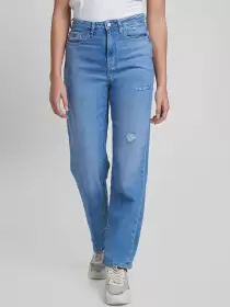 Women Straight Fit High-Rise Jeans