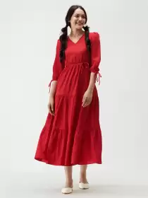 Tiered Maxi A-Line Dress