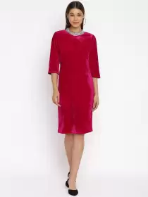 Velvet Sheath Dress