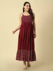 Printed Fit-Flare Dress
