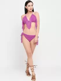 Women Knitted Fringed Crochet Swimwear