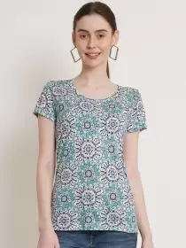 Floral Printed Cotton T-shirt