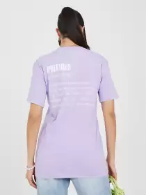 Women Typography Printed Loose T-shirt