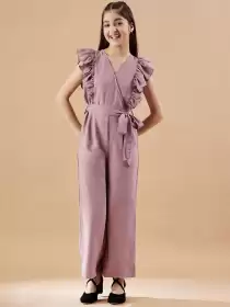 Girls Tie-Ups Basic Jumpsuit