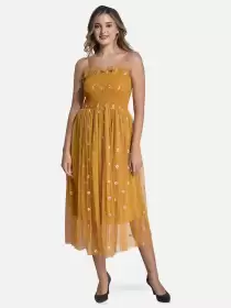 Floral Embroidered Midi Dress
