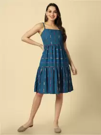 Floral Printed A-Line Dress