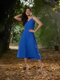 Georgette A-Line Midi Dress