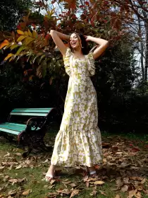 Printed A-Line Dress