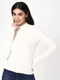 High Neck Cotton T-shirt