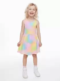 Girls Patterned Cotton Dress